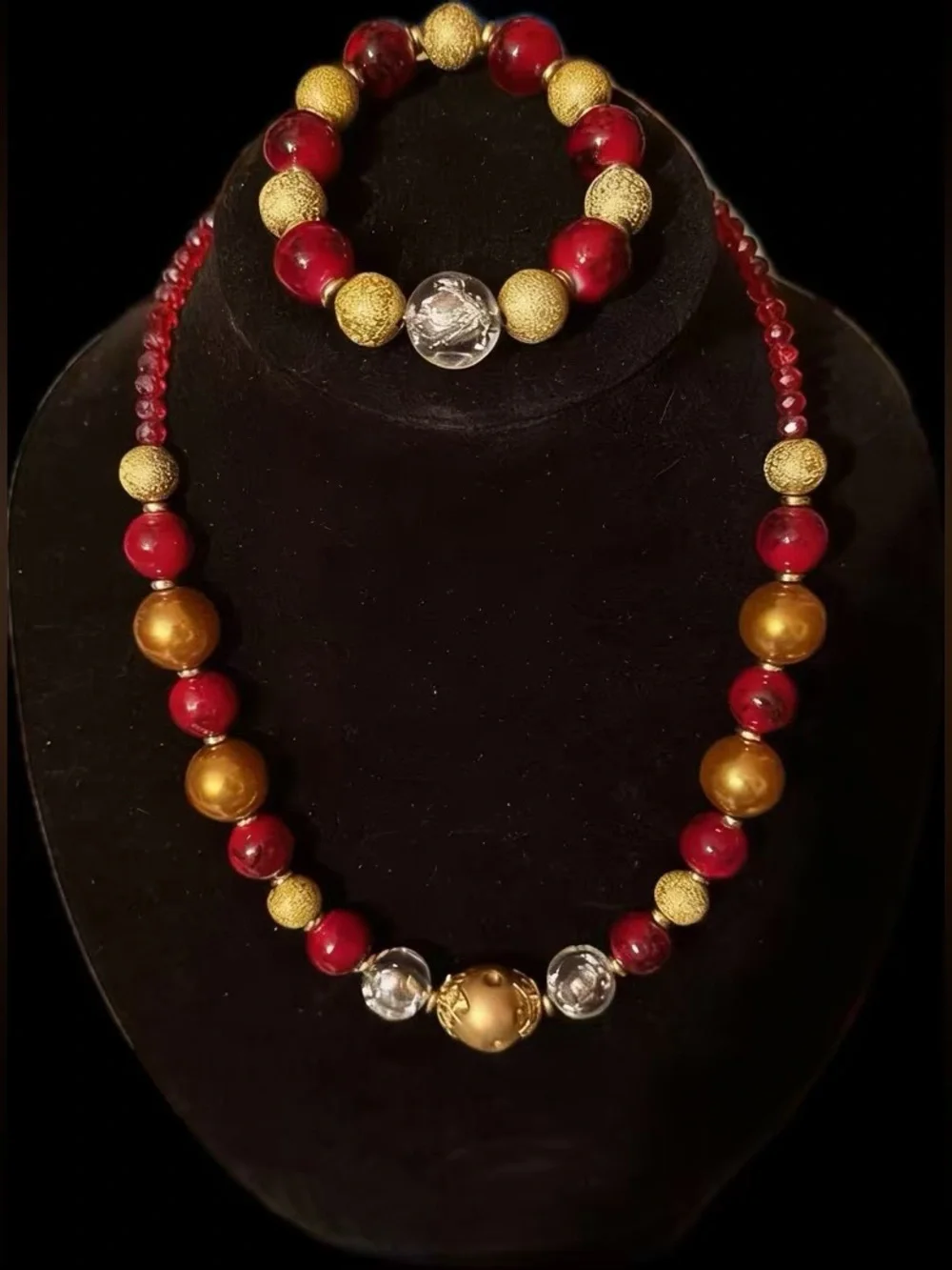 Maroon Gold Aggies Gameday Beaded Necklace Set